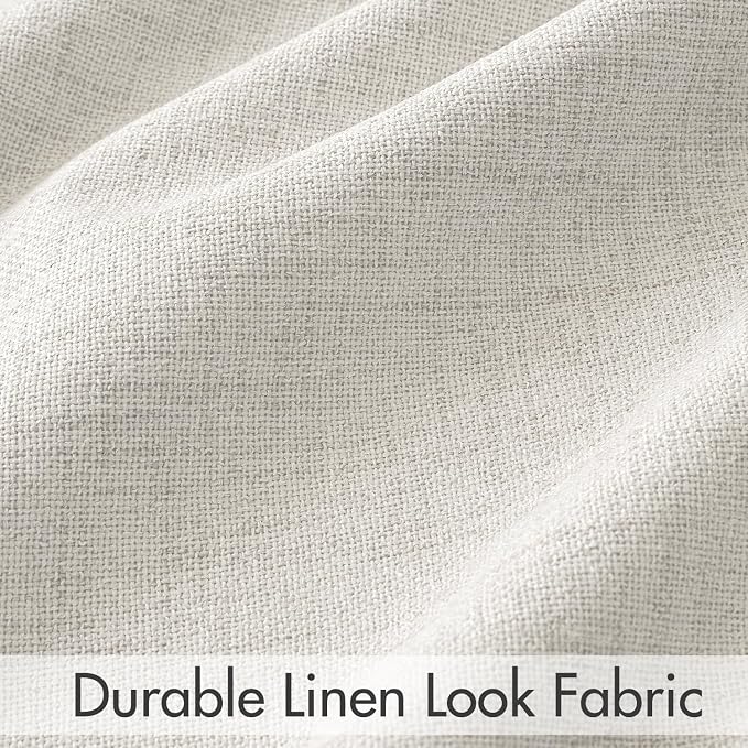 MIULEE 100% Blackout Curtains Linen Curtains & Drapes 90 Inches Long, Full - Image 7