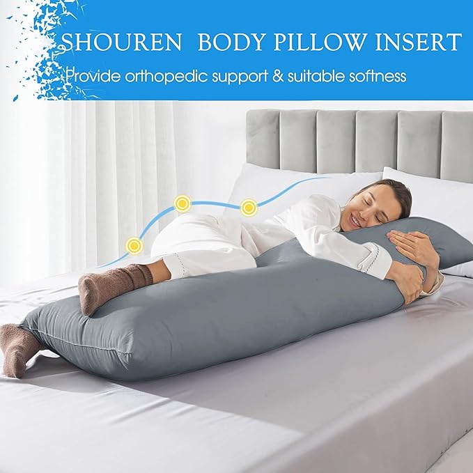 SHOUREN Large Body Pillow, Long Bed Pillow - Image 3