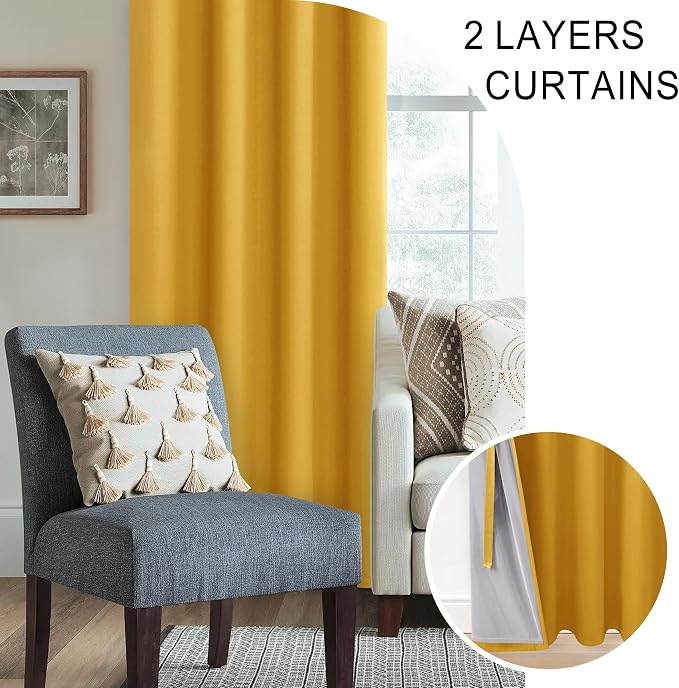 XWZO Extra Wide 100% Blackout Curtains - Image 5