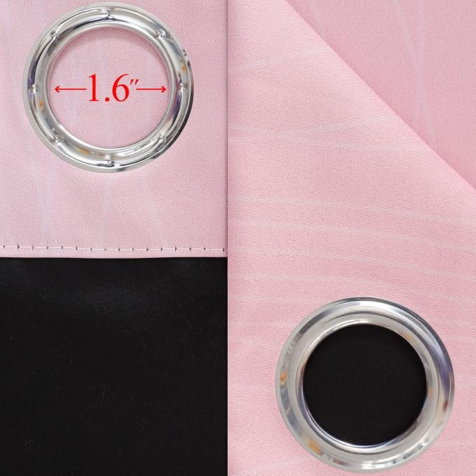 Pink and Gray Ombre Blackout Curtains - Image 7