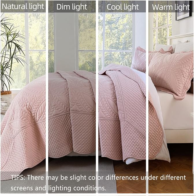Cmfshape Oversize King Size Bedspread 120"x120", 3 Piece California King Quilt - Image 4