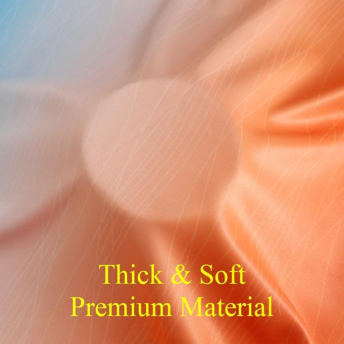 Ombre Orange and Blue Blackout Curtains 52Wx96L Inch Long | Gradient Curtains - Image 8