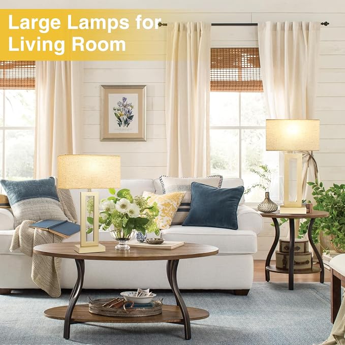 Seealle 22" Tall Bedroom Lamps for Living Room - Image 6