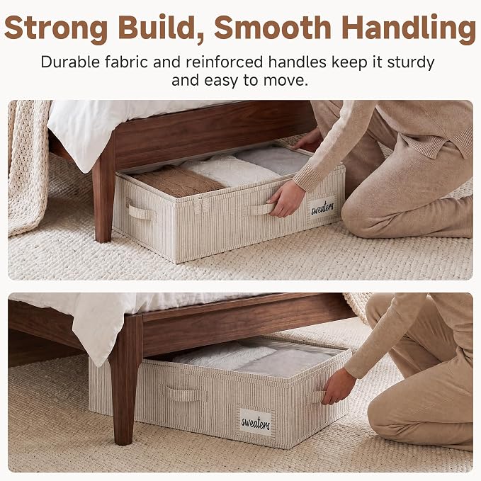 StorageWorks 5 Inch Low Profile Under Bed Storage Containers - Image 4