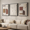 Large Framed 3D Textured Neutral Abstract Wall Art by Cuspin