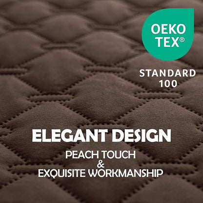 gogobunny 100% Double-Sided Waterproof Dog Bed Cover Pet Blanket Sofa Couch Furniture Protector for Puppy Large Dog Cat, Reversible (30x30 Inch (Pack of 1), Dark Chocolate/Light Chocolate)