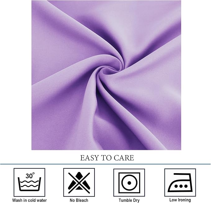 Diraysid Lavender Grommet Blackout Curtains - Image 5