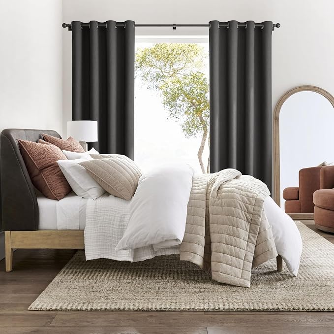 NICETOWN Grey Light Blocking Curtains 72 Inches Long 2 Panels - Image 2