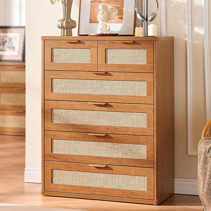 LEYAOYAO Rattan Dresser for Bedroom - Image 8