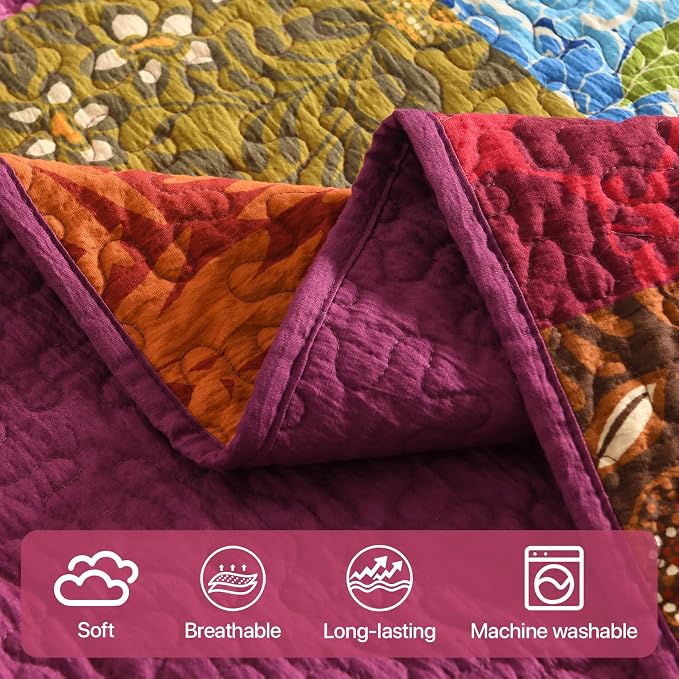 Twin Size Seersucker Quilt Set - Image 4