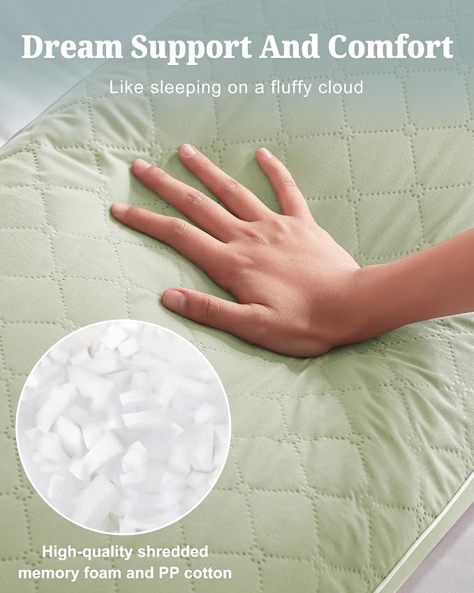 YZ HOME Long Body Pillow for Adults, Firm Body Pillow Shredded Memory Foam | - Image 4