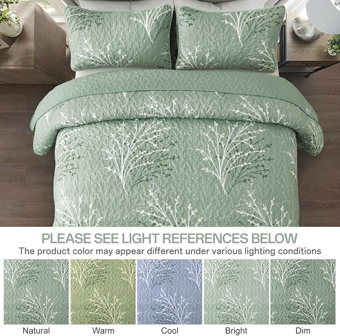 Sage Green Quilt Set King Size - Image 3