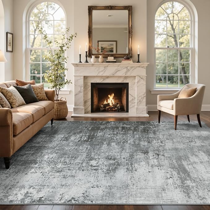 5x7 Ft Area Rugs for Living Room, Soft Non-Slip Washable Rugs Modern Abstract - Image 2