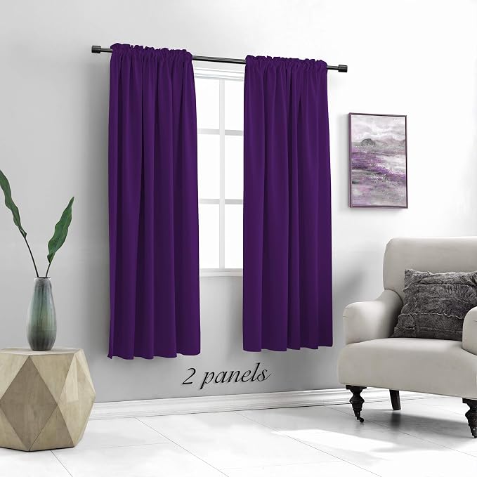 72 Inch Length Blackout Window Curtain Panels - Image 2