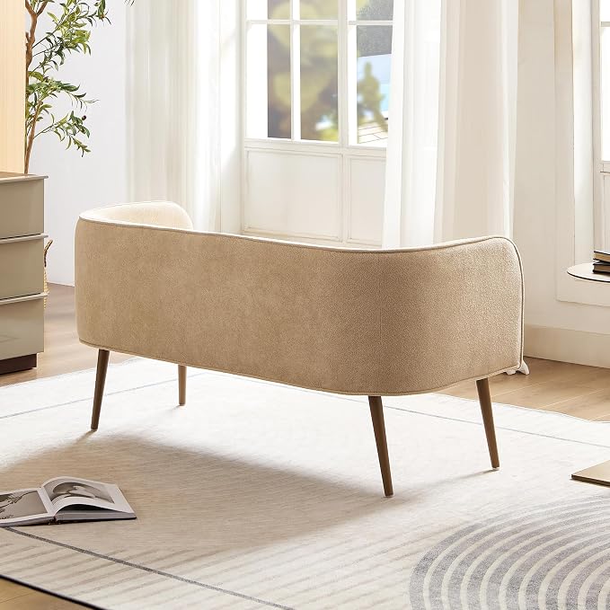 Bedroom Bench with Low Back, Inside Metal Frame - Image 7