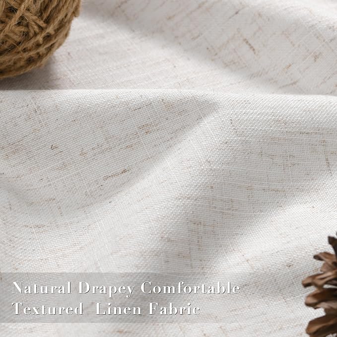 Joywell 100% Blackout Extra Long Linen Curtains 120 Inch - Image 4