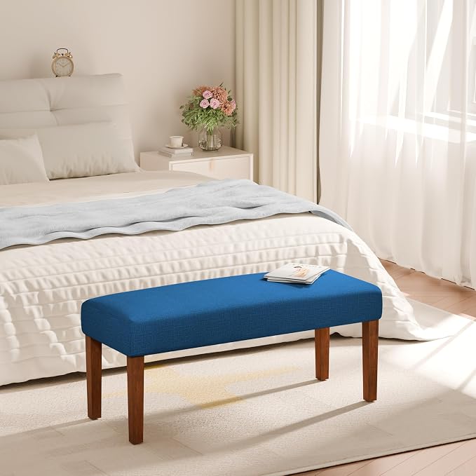 44Inch Bench, Fabric End of Bed Bench, Entryway Benches, Upholstered Bench - Image 4