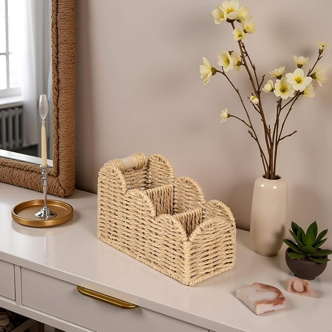 CubesLand Bedside Table Desk Organizer Caddy, Remote Pen&Pencil Holder Cup | - Image 7
