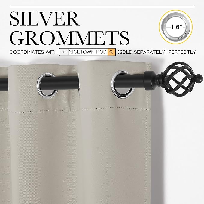 NICETOWN Wall Dividers for Rooms, Room Divider Curtain Screen Partitions - Image 3