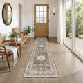 cotiled 2x8 Hallway Runner Rug for Entryway, Non-Slip Vintage, Dark Brown | by COTILED