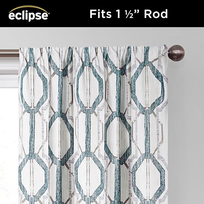 Eclipse Kendall Modern Blackout Thermal Rod Pocket Window Curtain, Insulating & - Image 3