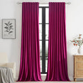 PRIMROSE Hot Pink Velvet Curtains 102 inch Long by PRIMROSE