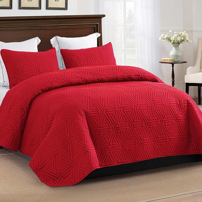 Whale Flotilla Soft Geometric Cal King Quilt Set - Image 2