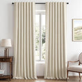 MIULEE 100% Blackout Linen Curtains by MIULEE