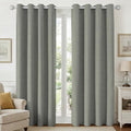 Joydeco Dark Grey Curtains 96 Inch Long Blackout Curtains 2 Panels Set by JOYDECO