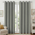 Joydeco Dark Grey Black Out Curtains 72 Inch Long 2 Panels Set, Curtains 100% by JOYDECO