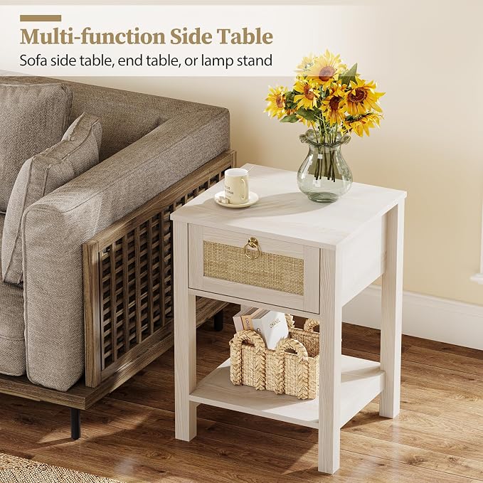 Eclatara Rattan Nightstand Set of 2 - Image 6