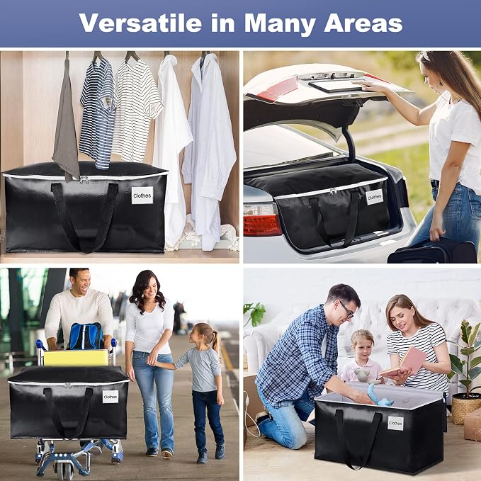 StorageRight Moving Bags, Moving Boxes, 93L 6-Pack Sotrage Bags Totes, - Image 7