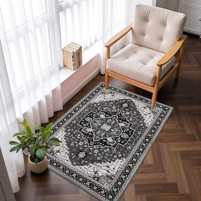 Macgace Washable Vintage Small Area Rug - Image 2