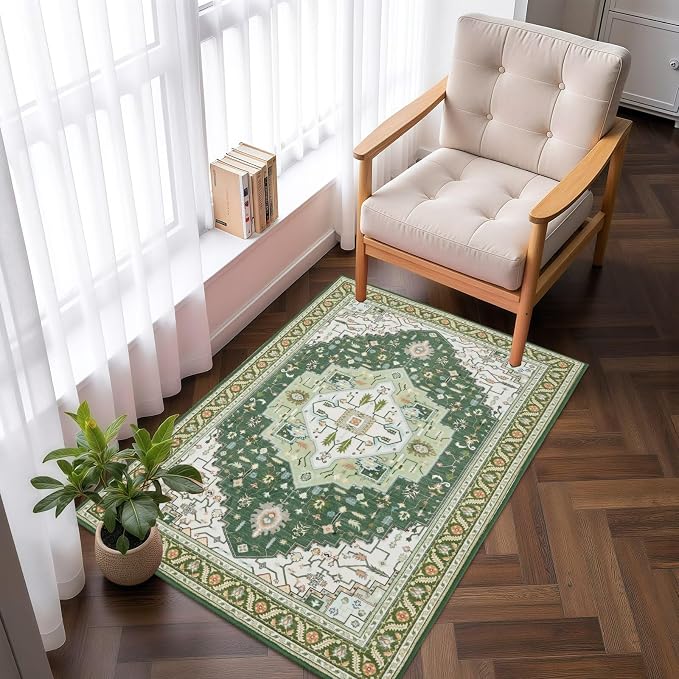 Macgace Washable Vintage Small Area Rug - Image 2