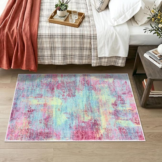 Abstract Area Rug 3x4 Ft Washable Rugs - Image 9