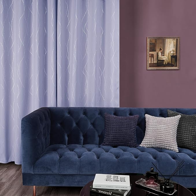 Deconovo Living Room Curtains 95 Inches Long, Thermal Insulated, Room Darkening - Image 3