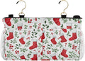 Red Stockings Holly Christmas Bedside Caddy by QwThum