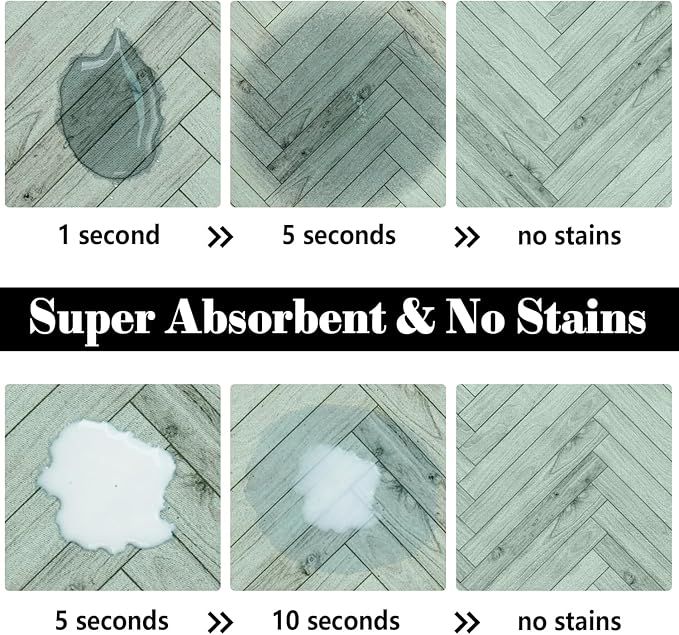 Dog Food Mats for Floors Absorbent, Pet Cat Food Mat - Quick Dry Dog Bowl Mats for Food and Water, Eco-Friendly Boho Pet Supplies