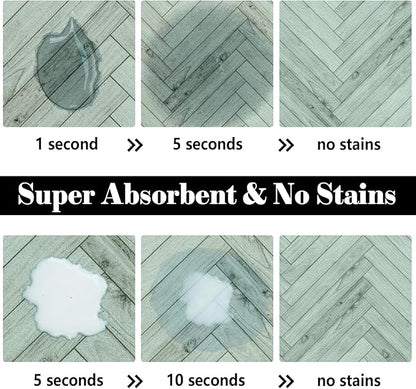 Dog Food Mats for Floors Absorbent, Pet Cat Food Mat - Quick Dry Dog Bowl Mats for Food and Water, Eco-Friendly Boho Pet Supplies