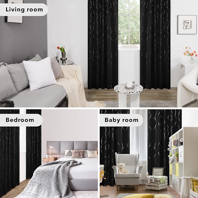 Deconovo Blackout Back Tab Curtains - Image 6