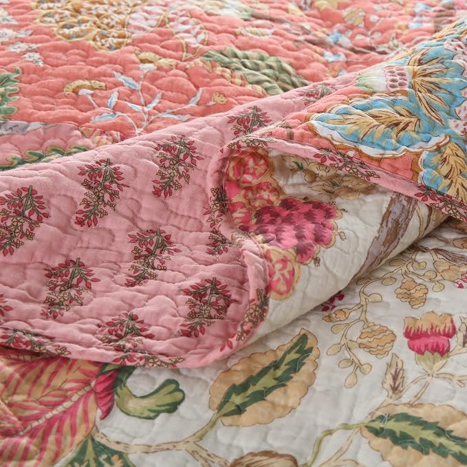 Etwel 100% Cotton Patchwork California King Quilt Set - Image 8