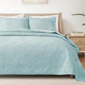 Exclusivo Mezcla King Quilt Set, Aqua Blue | Lightweight Soft Bedspreads by ExclusivoMezcla