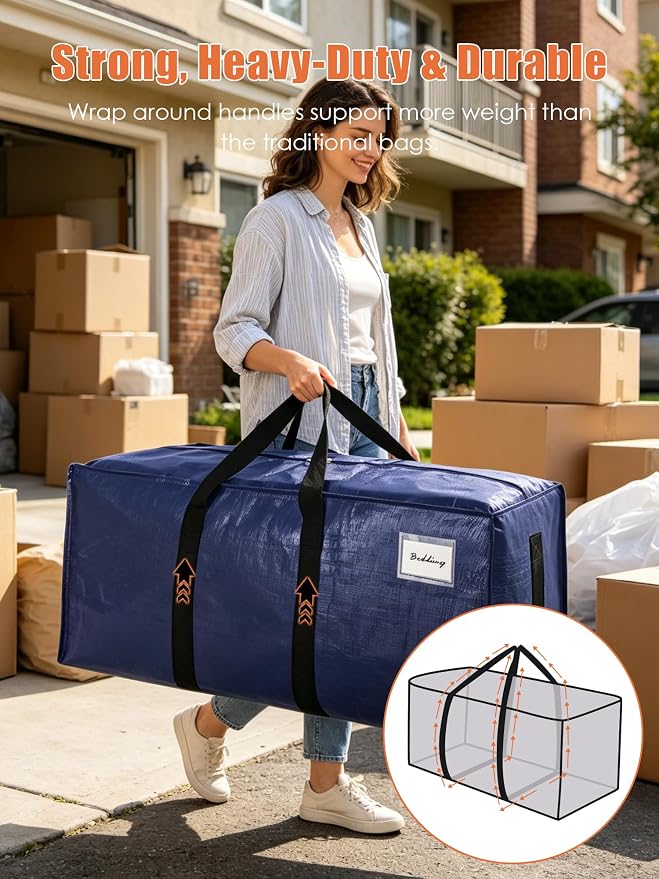 SWEET DOLPHIN 8 Pack 200LB Heavy-Duty Moving Bags - Image 2
