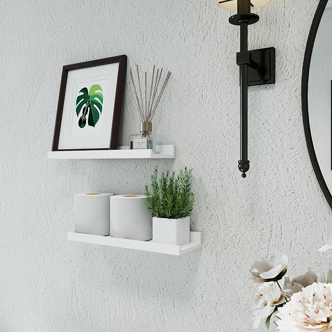 White Floating Shelves for Wall Decor, 14 in Shelf - Image 5
