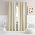 Cream Beige Curtains 84 Inch Length by DUALIFE