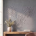 ZEXUIRU 3 Set Silver Starburst Wall Art by ZEXUIRU