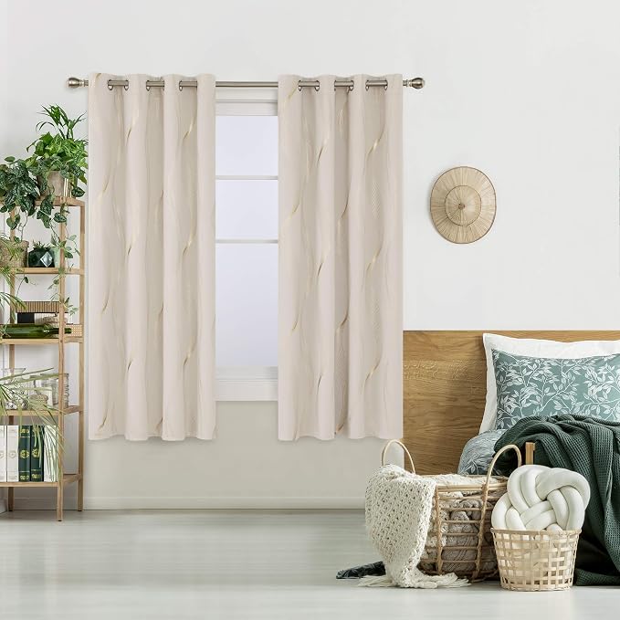 Deconovo Curtains for Living Room, Pattern Blackout Curtains 72 Inches Long | by Unknown