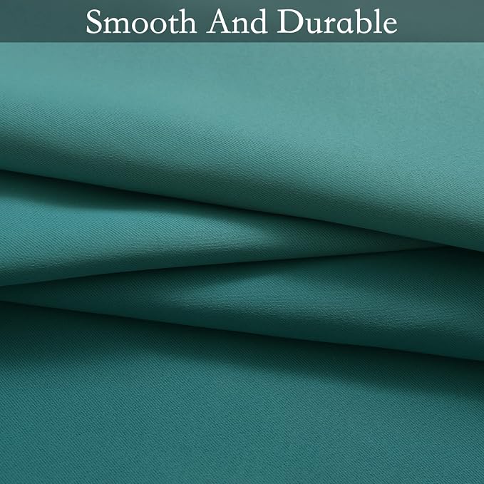 SimpleHome Teal to Grey White Ombre Room Darkening Curtains 84 Inch | Curtains - Image 6