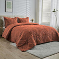 Kingnex Oversized King Bedspreads 128x120 Ultrasonic Quilted Baked Clay | Extra by Kingnex