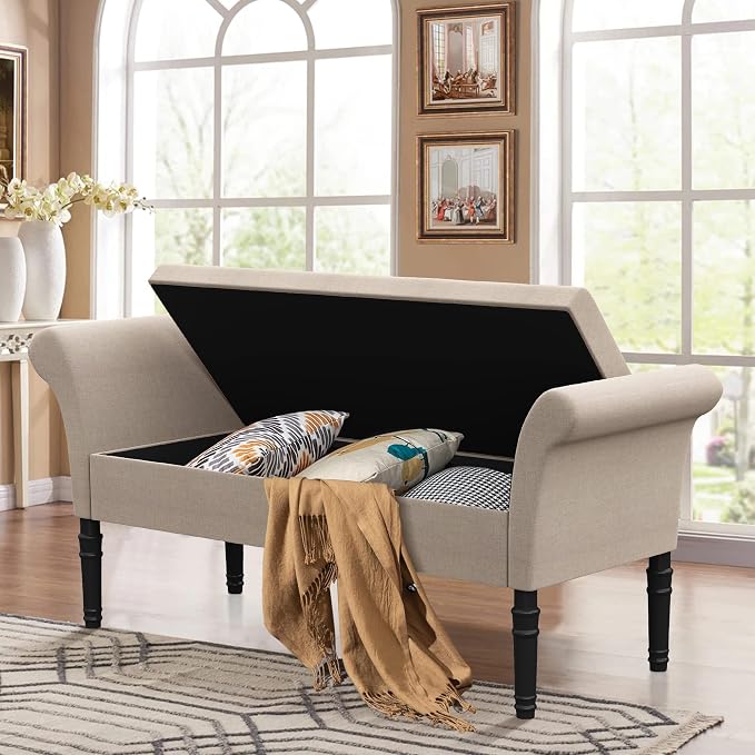 Changjie Furniture Modern Storage Bench Tufted Bed Bench Entryway Bench - Image 7